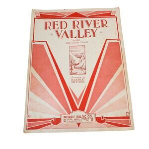 Vtg Country Western Red River Valley Sheet Music Harold Potter Guitar Chord 1933